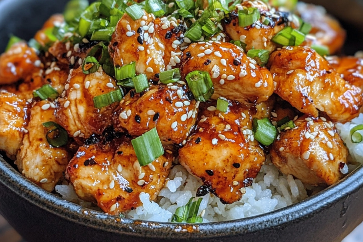 Delicious Spicy Honey Chicken Bowls