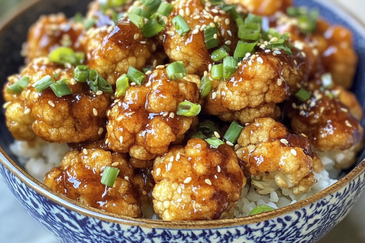 Deliciously Irresistible Sticky Sesame Cauliflower