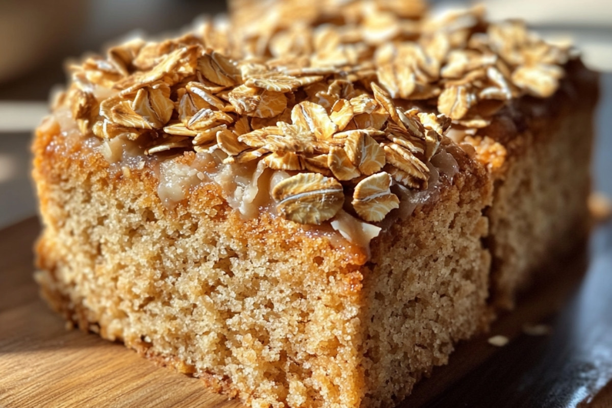 Deliciously Soft Oatmeal Delight Cake