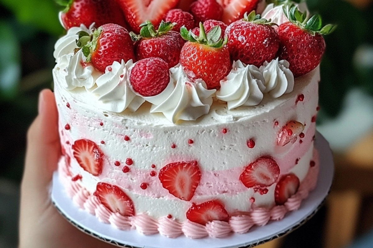 Delightful Strawberry Dream Cake