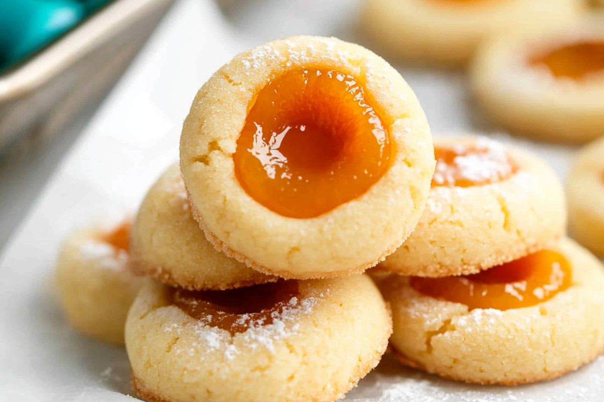 Apricot Delight Thumbprint Cookies