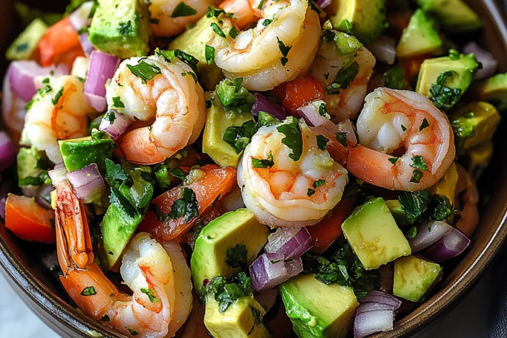 Avocado Salsa Shrimp Salad Delight
