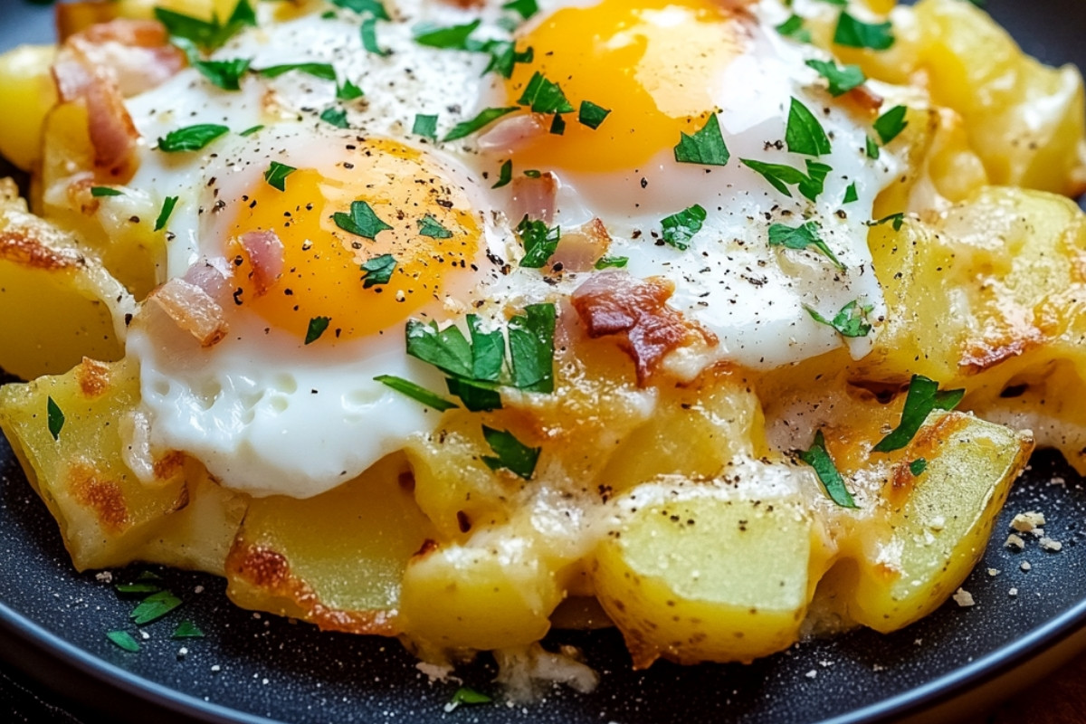 Cheesy Potato Egg Delight