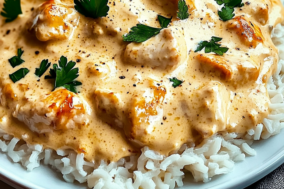 Creamy Delight Smothered Chicken and Rice
