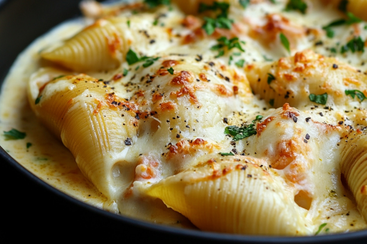 Creamy Delightful Seafood Stuffed Shells