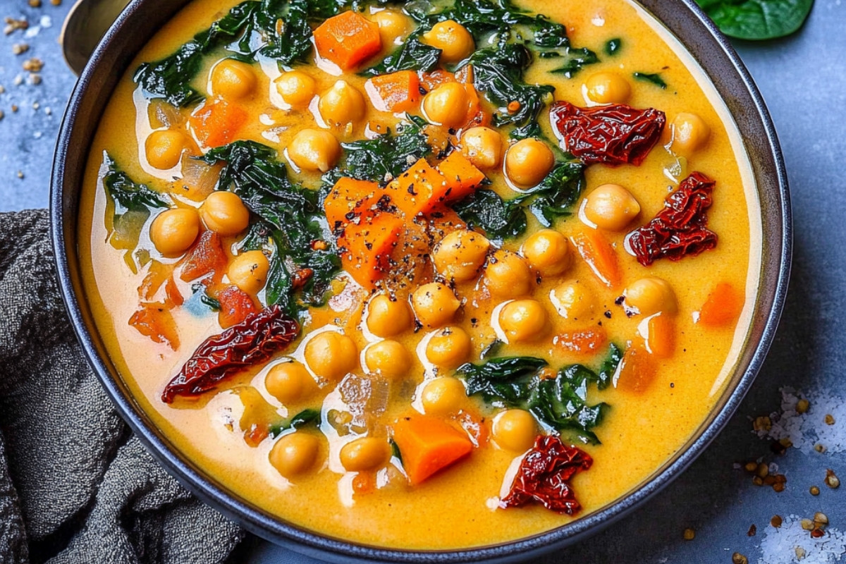 Creamy Delightful Tuscan Chickpea Soup