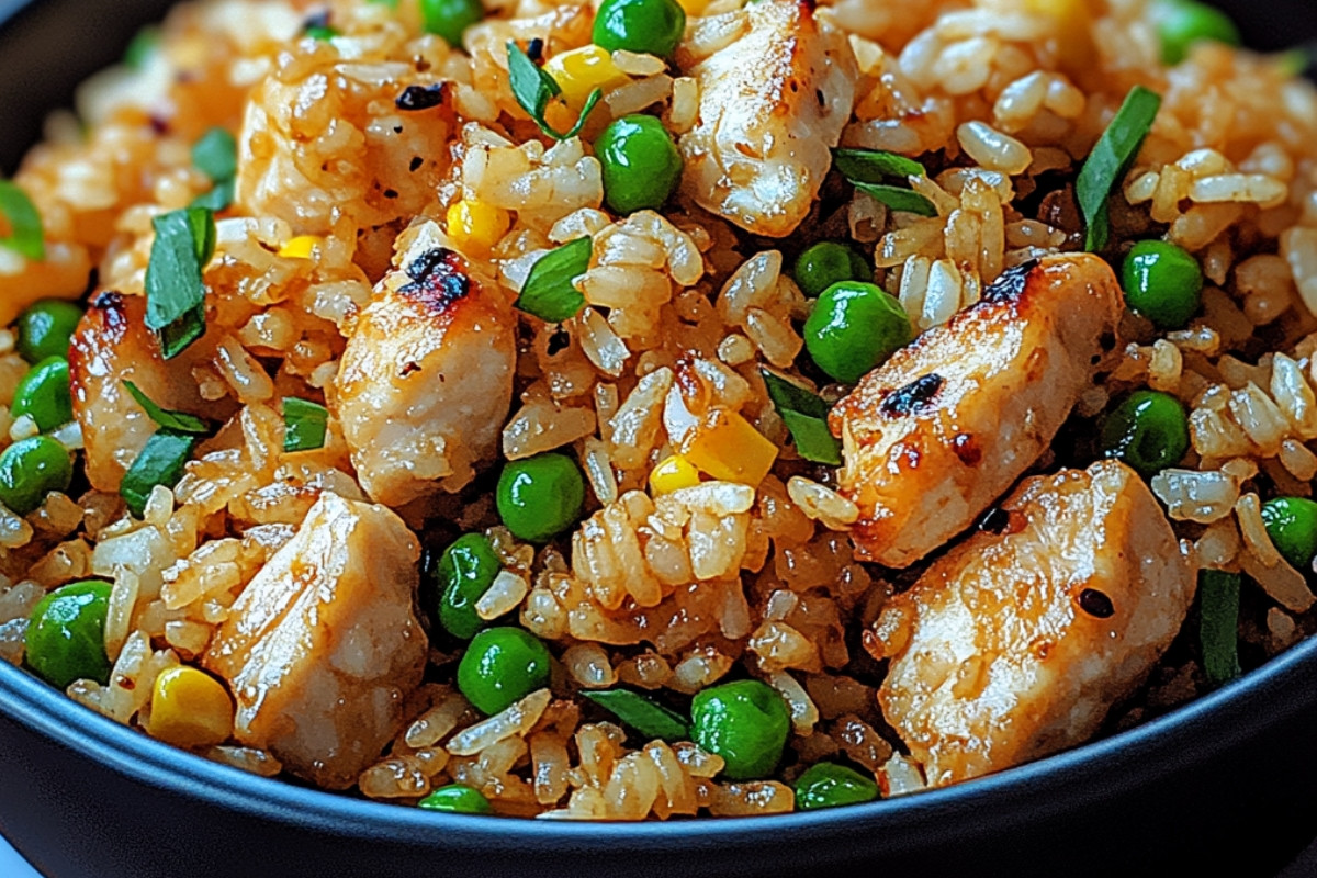 Delicious Crispy Garlic Chicken Fried Rice