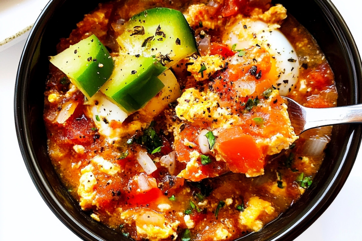 Delicious Menemen Turkish Egg Scramble