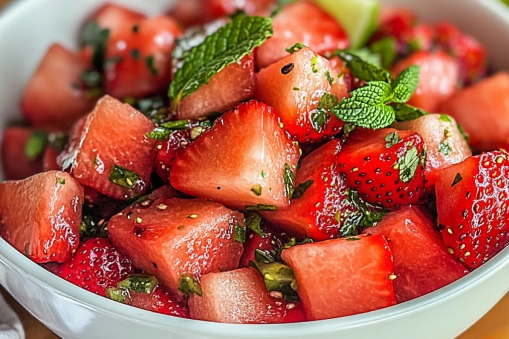 Refreshing Strawberry Watermelon Salad