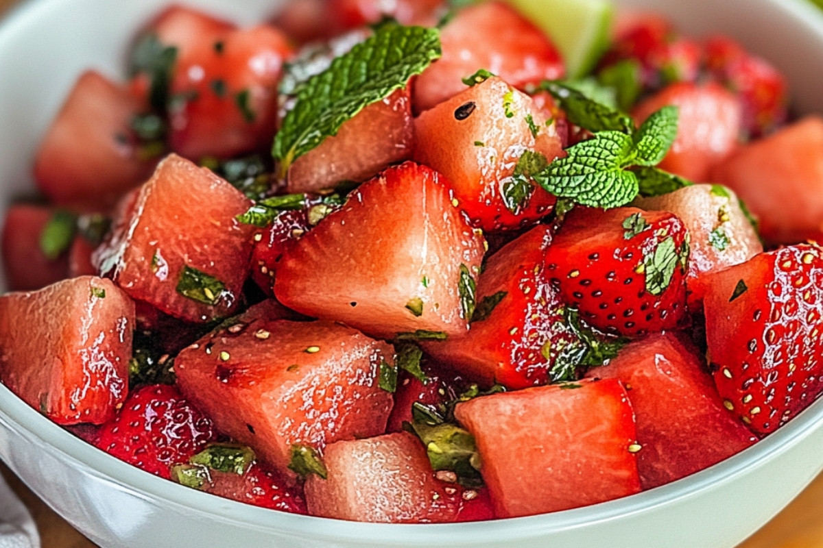 Refreshing Strawberry Watermelon Salad