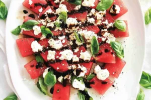 Watermelon Basil Feta Delight