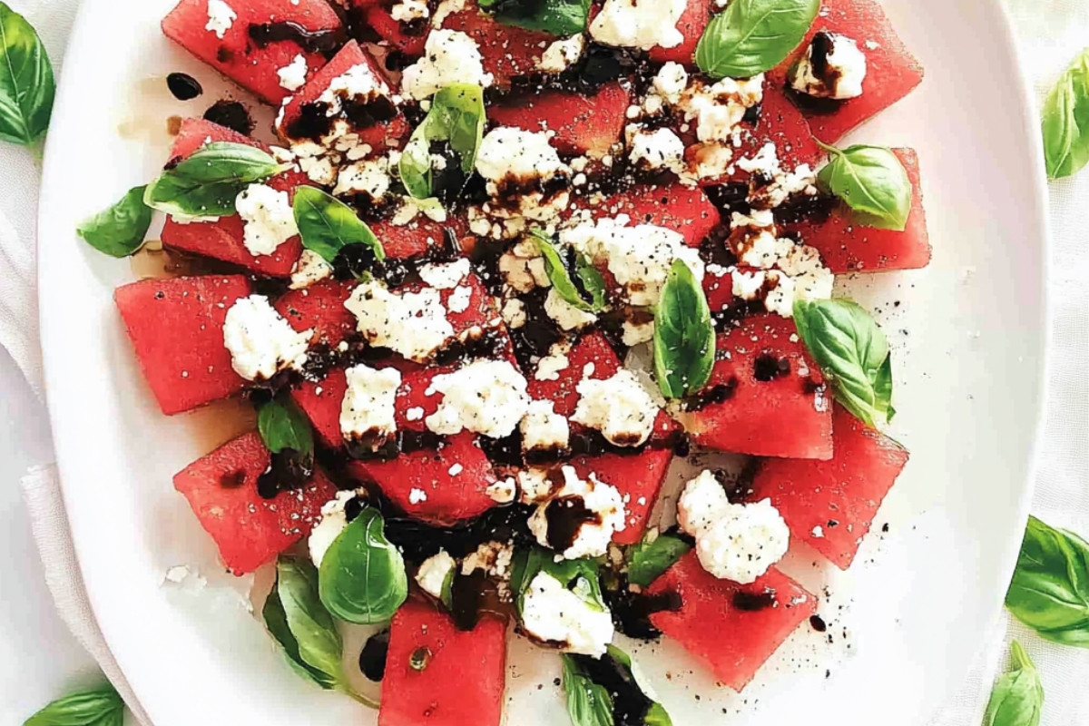 Watermelon Basil Feta Delight