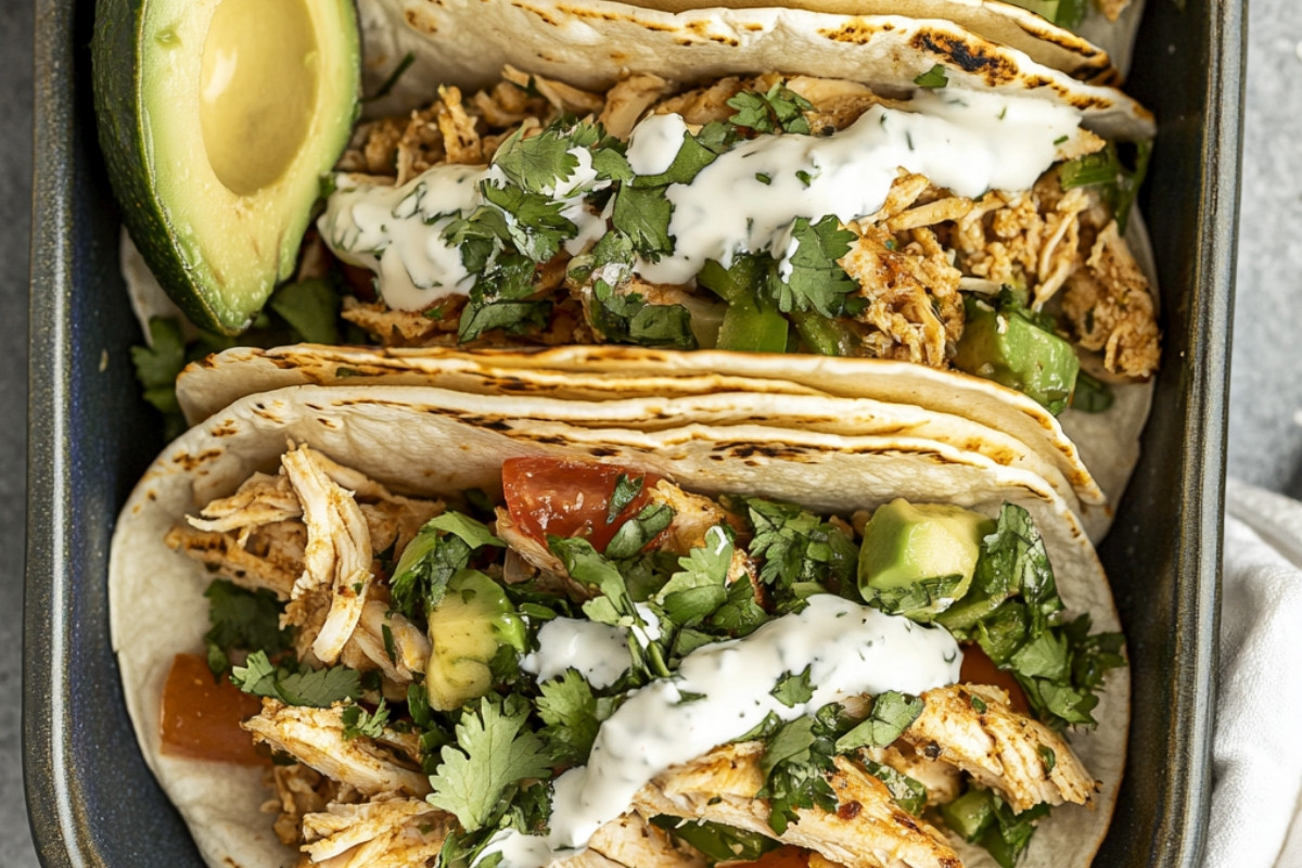 Shredded Chicken Tacos with Delightful Chimichurri Sauce