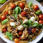 Delicious Caprese Chicken Pasta Salad