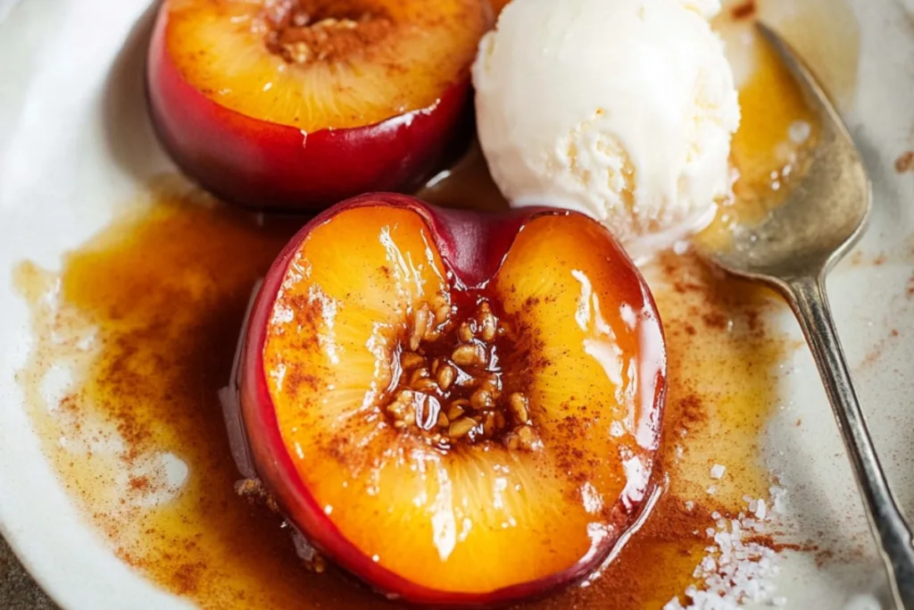 Baked Nectarines with Cinnamon Honey Delight