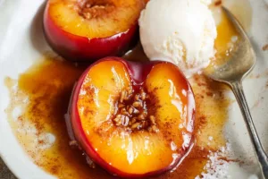 Baked Nectarines with Cinnamon Honey Delight