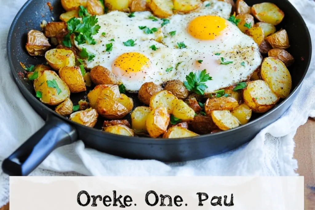 Crispy One Pan Potatoes with Eggs