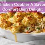 Chicken Cobbler A Savory Comfort Dish Delight golden biscuits melted cheddar fresh herbs inviting