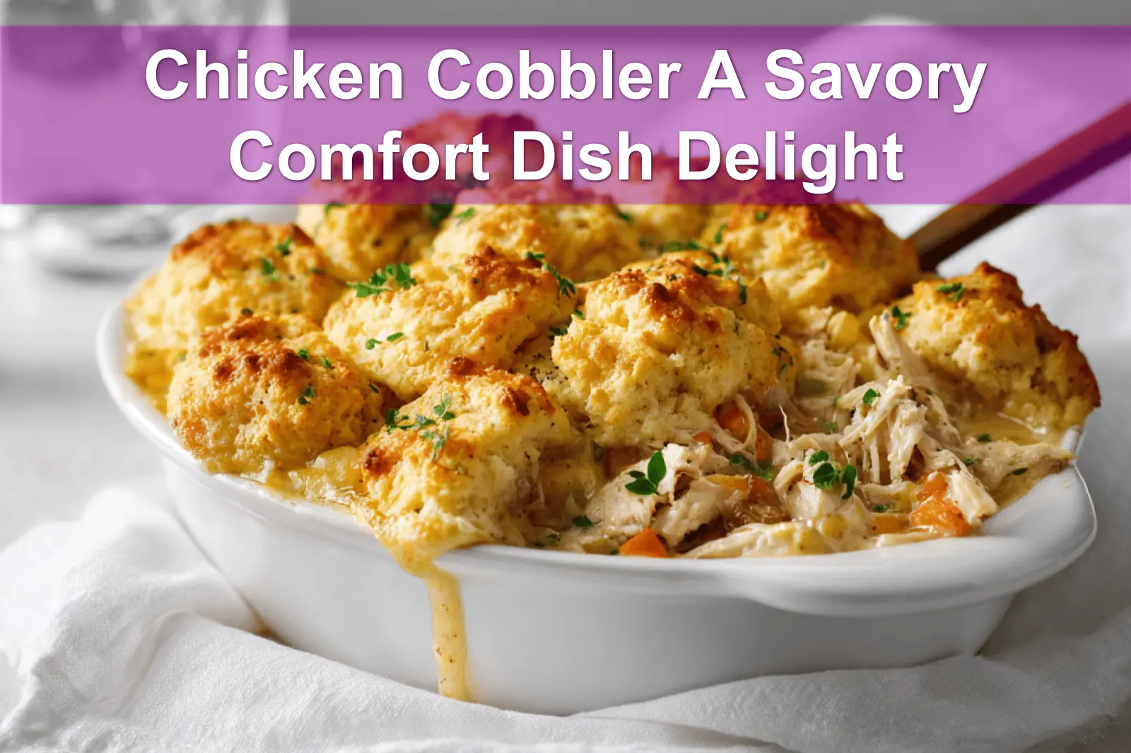 Chicken Cobbler A Savory Comfort Dish Delight golden biscuits melted cheddar fresh herbs inviting