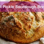 Dill Pickle Sourdough Bread showcased with natural lighting and minimal setup