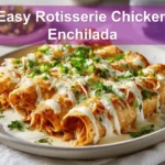 Easy Rotisserie Chicken Enchilada Recipe for Quick Dinner Wins 7 Easy Rotisserie Chicken Enchilada beautifully presented with toppings and soft colors