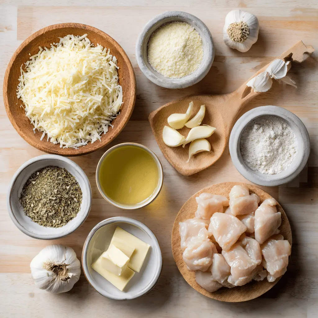 Creamy Garlic Chicken Recipe for Easy, Delicious Dinners 4 Creamy Garlic Chicken plated and styled with rich sauce, fresh herbs, and warm tones.