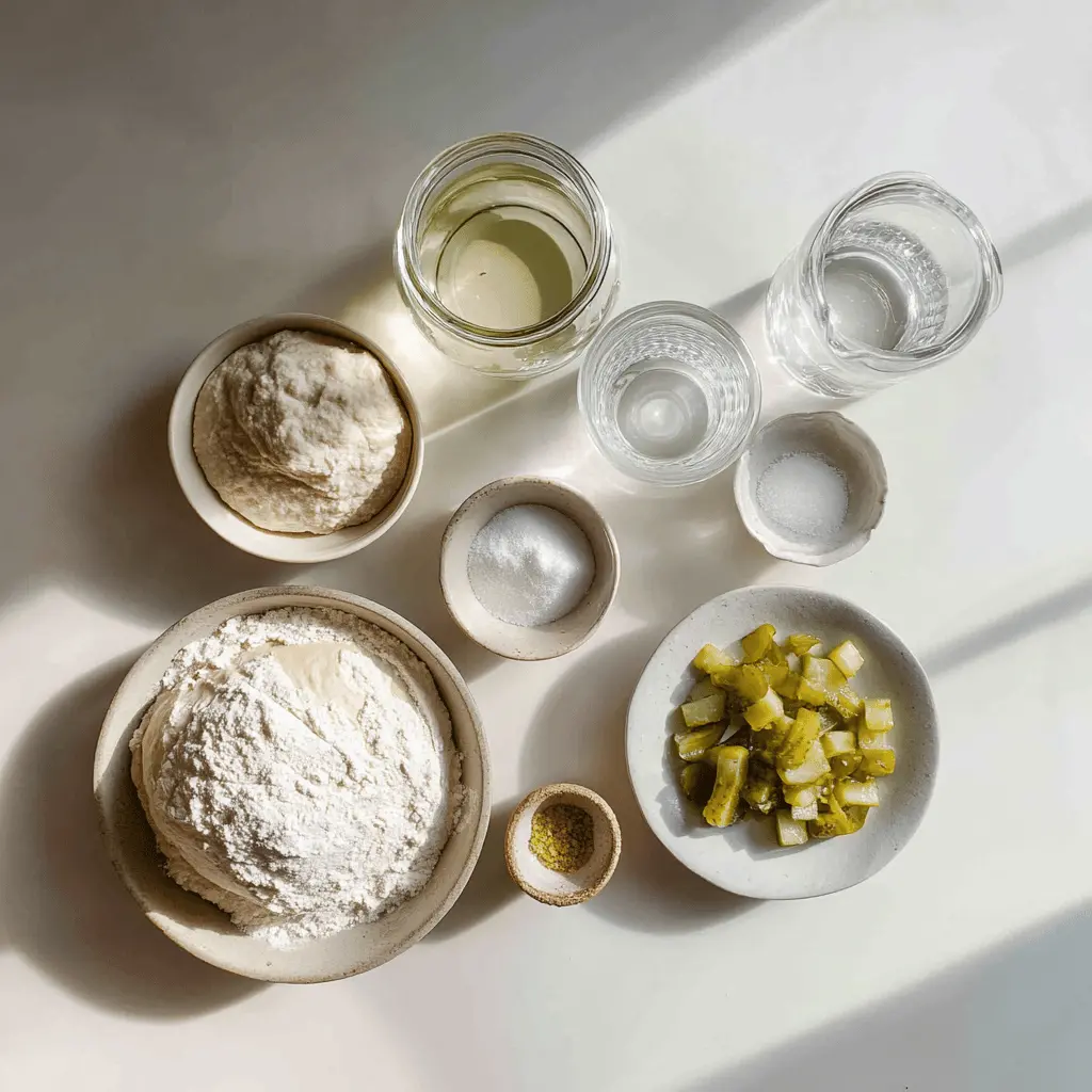 Dill Pickle Sourdough Loaf on a white napkin with natural light