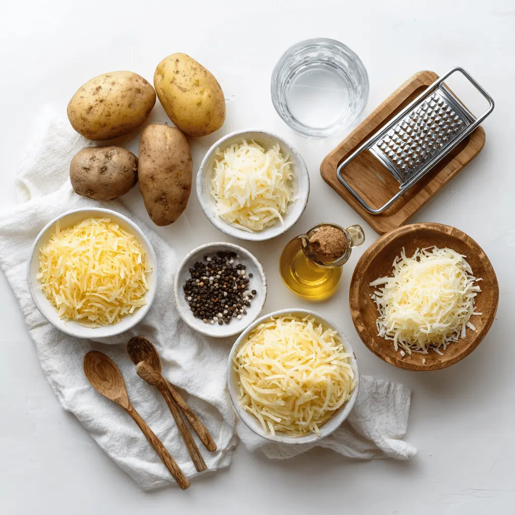 Hash Browns in Air Fryer from Scratch golden crisp russet potatoes plated with sea salt crystals