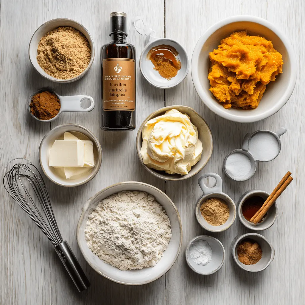 Healthy Pumpkin Cheesecakes for Guilt-Free Fall Desserts 4 Healthy Pumpkin Cheesecakes styled on a white napkin with water glass in warm lighting