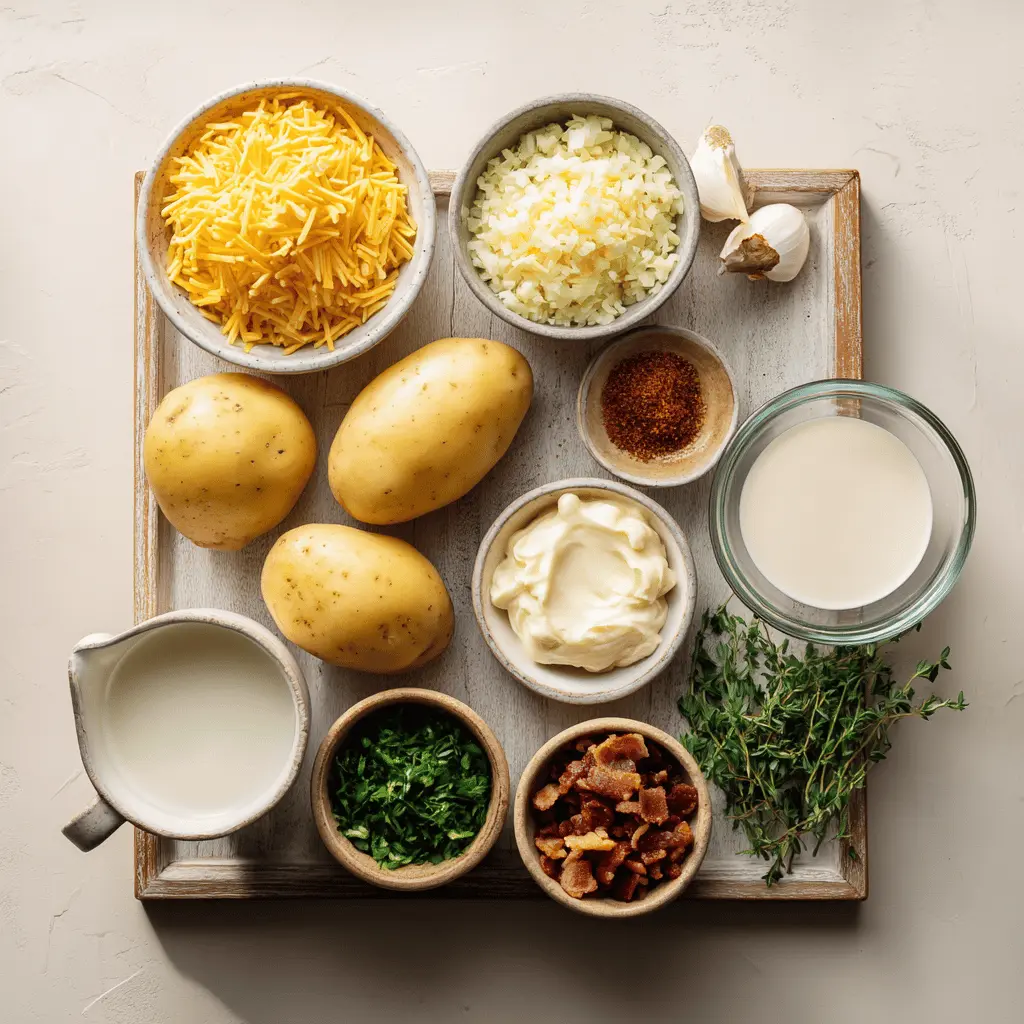 Hearty Cheddar Garlic Herb Potato Soup Recipe for Cozy Comfort 4 Hearty Cheddar Garlic Soup in a cozy, rustic setting with warm, appetizing tones.