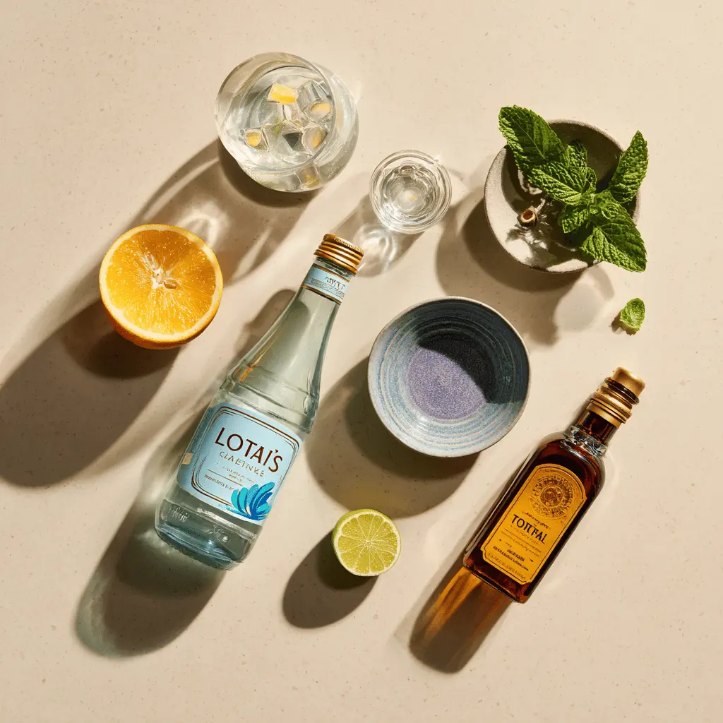 Lotus Drink Recipe in a clear glass with vibrant colors and fresh garnish