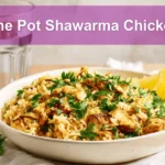 One Pot Shawarma Chicken and Rice presented with warm, appealing tones and natural styling.