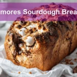 Freshly baked Smores Sourdough Bread showing gooey marshmallow and chocolate perfect for a blog feature.