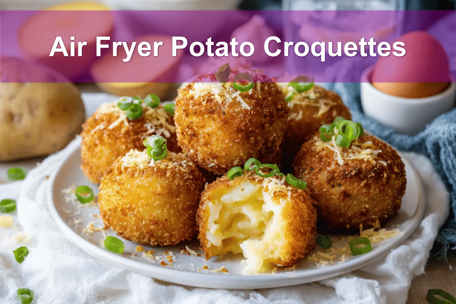 11 Easy Potato Recipes: Cozy Family Dinner Ideas 5 Golden brown air fryer potato croquettes on a plate
