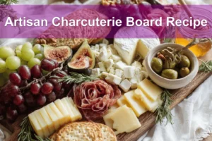 Artisan Charcuterie Board Recipe featuring meats cheeses fruits nuts figs olives crackers and honey