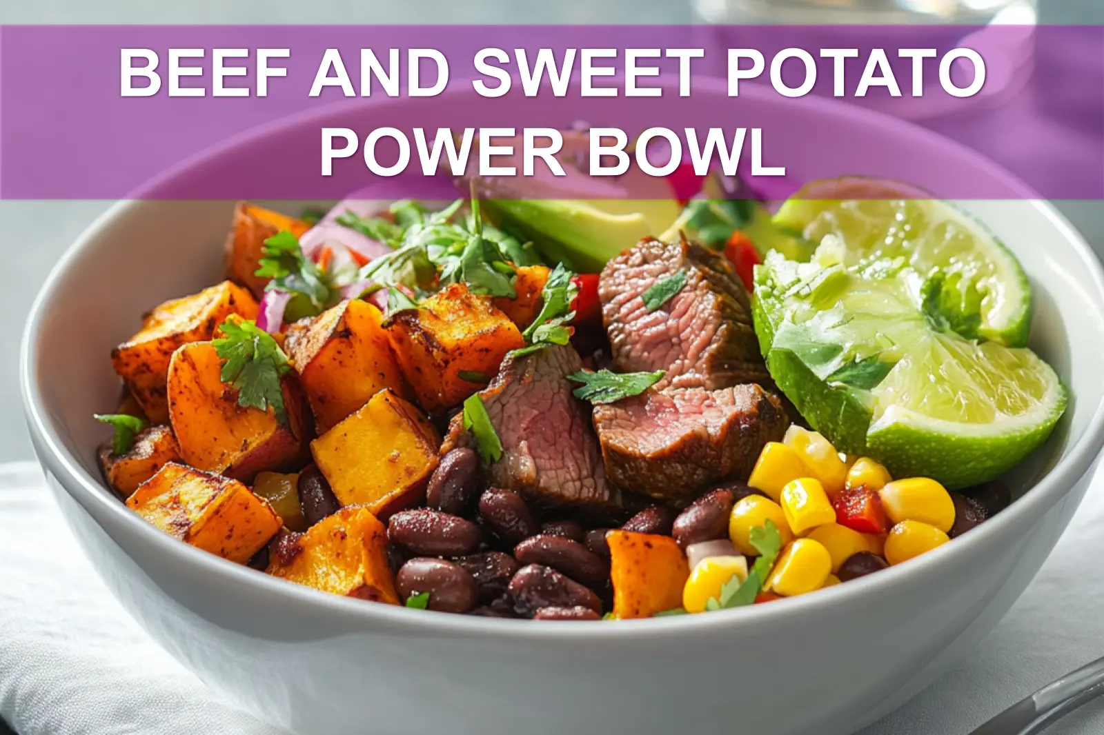 11 Easy Potato Recipes: Cozy Family Dinner Ideas 8 Beef and sweet potato power bowl with greens and sauce