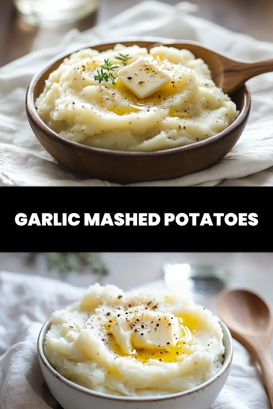 GARLIC MASHED POTATOES warm buttery yukon and russet mash roasted garlic olive oil sea salt_pin
