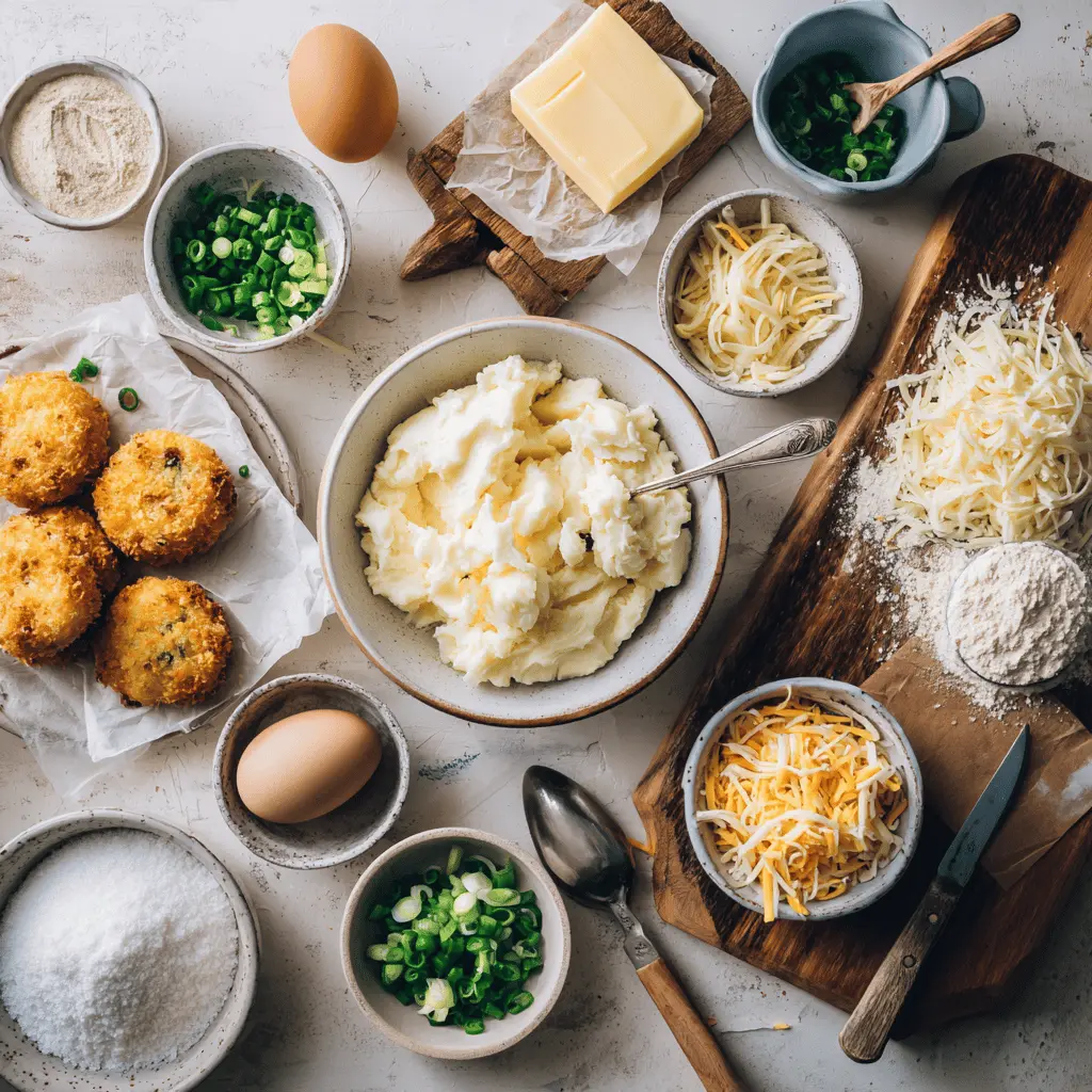 Air Fryer Potato Croquettes: Easy Delicious Recipe 5 Air Fryer Potato Croquettes golden crispy croquettes with melted cheese and green onions