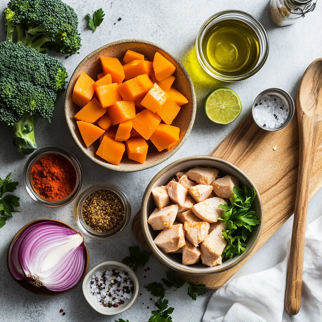 Cajun Chicken & Sweet Potato Bowls: Easy Delicious Recipe 5 CAJUN CHICKEN SWEET POTATO BOWLS vibrant bowl with roasted sweet potatoes chicken peppers and herbs