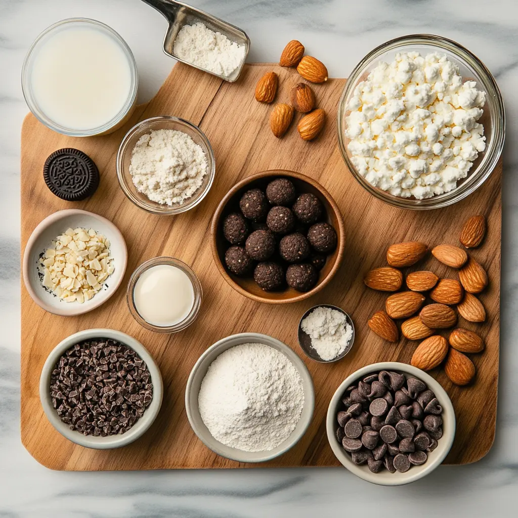 Cream Cheese Oreo Protein Balls: Delicious and Easy Snacks 5 CREAM CHEESE OREO PROTEIN BALLS close up on white napkin warm natural light