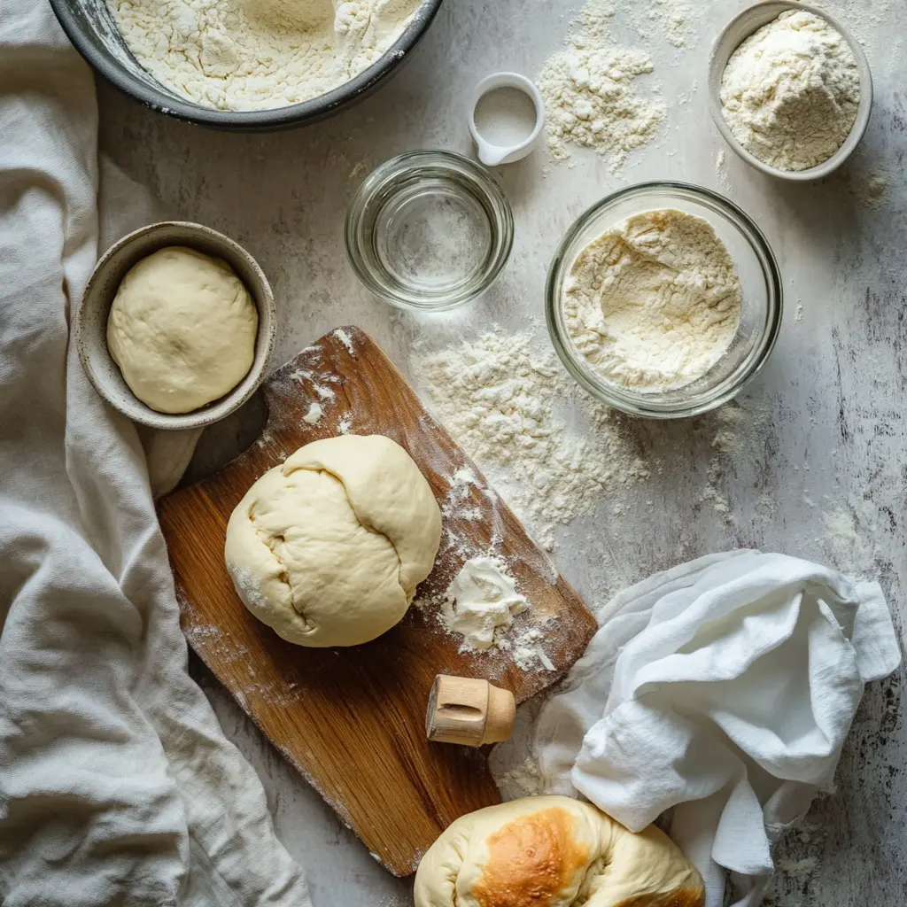 Easy Small Batch Ciabatta Rolls: Perfect Delicious Bread 5 EASY SMALL BATCH CIABATTA ROLLS golden crust airy crumb on white napkin