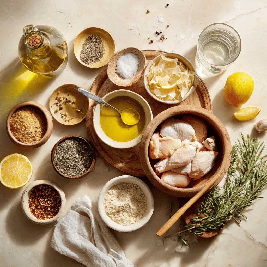 Grilled Chicken Thighs: Easy and Irresistible Recipe 5 Grilled Chicken Thighs on white napkin with clear water glass warm natural light