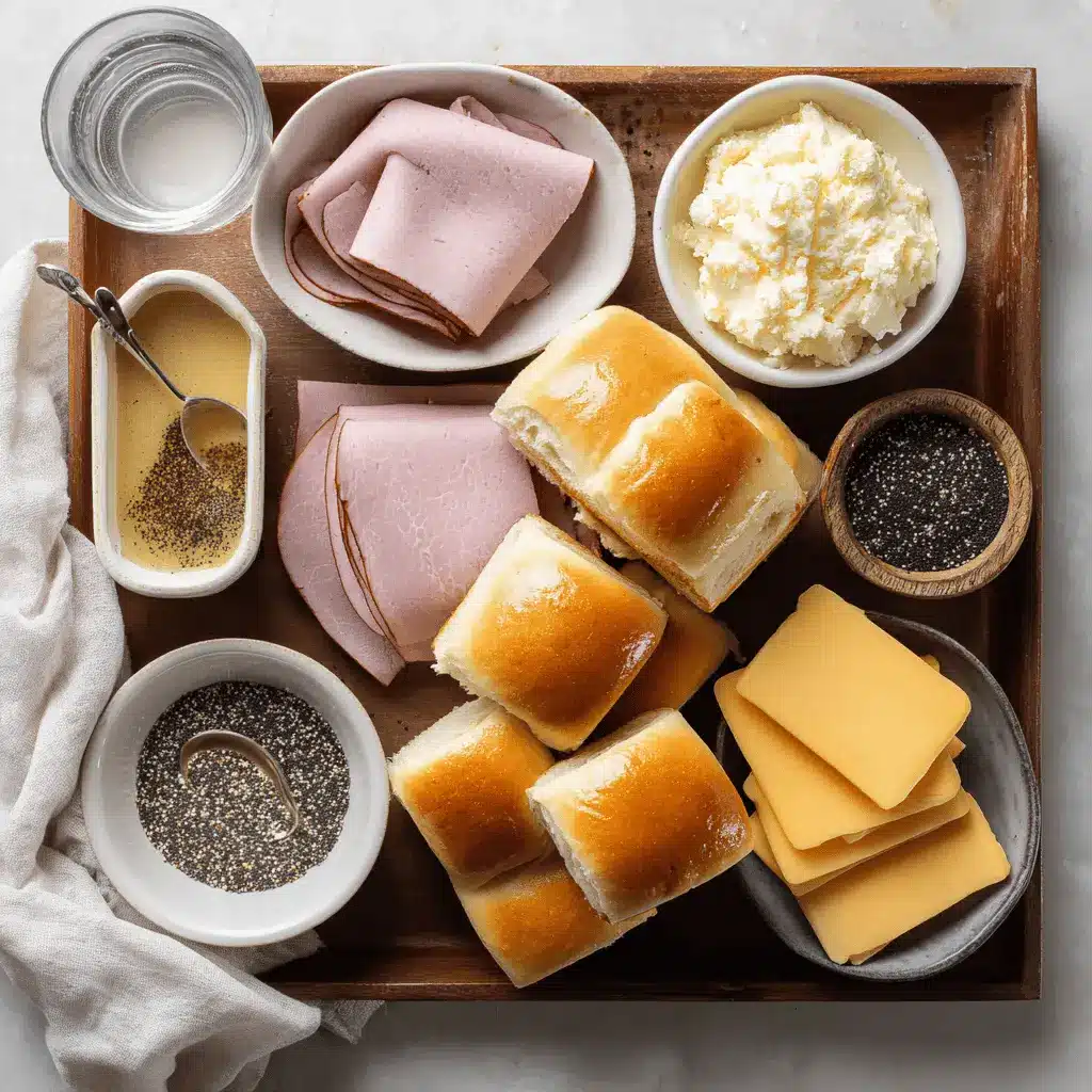 Ham and Havarti Cheese Sliders: Delicious and Easy Recipe 5 HAM AND HAVARTI CHEESE SLIDERS melted Havarti on Hawaiian rolls with poppy seeds