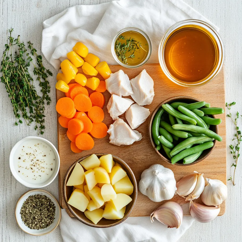 Instant Pot Homestyle Chicken and Vegetables: Easy Comfort Meal 5 INSTANT POT HOMESTYLE CHICKEN AND VEGETABLES comforting stew in a warm inviting overhead hero photo