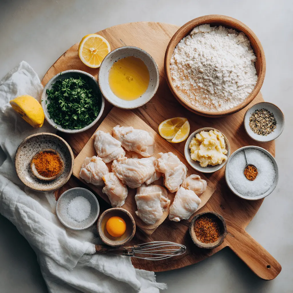 Ninja Crispi chicken thighs crispy golden skin bone-in skin-on chicken pieces on white cloth