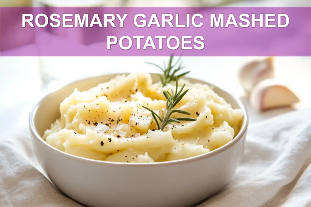 ROSEMARY GARLIC MASHED POTATOES creamy yukon gold potatoes with rosemary and garlic