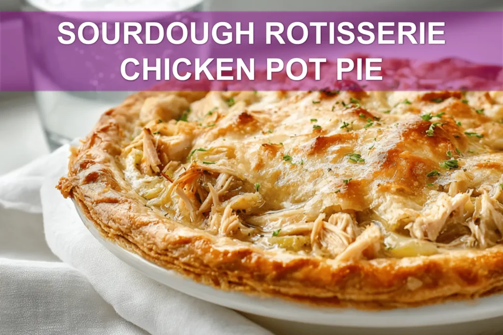 SOURDOUGH ROTISSERIE CHICKEN POT PIE hearty sourdough crust and rich chicken filling