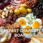 BREAKFAST CHARCUTERIE BOARD centered hero view, clean and uncluttered