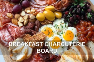 Breakfast Charcuterie Board for Delicious Mornings BREAKFAST CHARCUTERIE BOARD centered hero view, clean and uncluttered