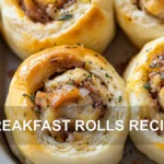 BREAKFAST ROLLS RECIPE centered hero view, clean and uncluttered
